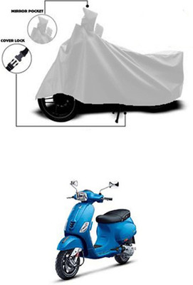 Royalrich Two Wheeler Cover for Universal For Bike(Vespa VXL, Silver)