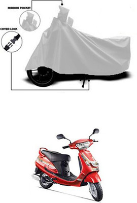 Royalrich Two Wheeler Cover for Mahindra(Silver)