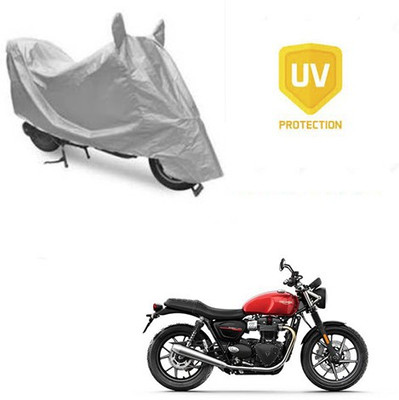 RPSENTTERPR Waterproof Two Wheeler Cover for Triumph(Twin spark, Silver)