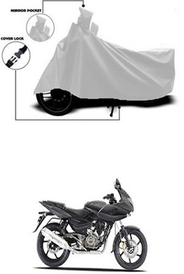 Royalrich Two Wheeler Cover for Bajaj(Pulsar 220 DTS-i, Silver)