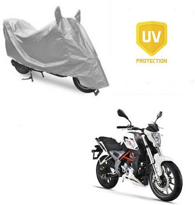 saanvi Waterproof Two Wheeler Cover for DSK Benelli(TNT 25, Silver)