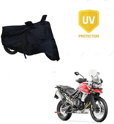 Mdstar Waterproof Two Wheeler Cover for Triumph(Tiger 800 XCA, Black)