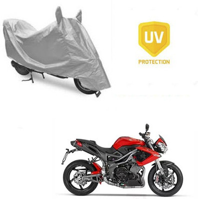 SRENTERPRISES Two Wheeler Cover for DSK Benelli(TNT R, Silver)