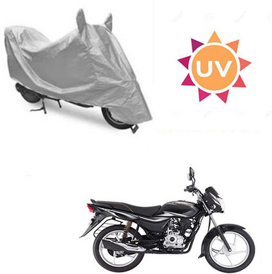 SRENTERPRISES Two Wheeler Cover for Bajaj(Platina 100 DTS-i, Silver)