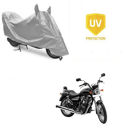 SRENTERPRISES Two Wheeler Cover for Royal Enfield(Thunderbird 350, Silver)