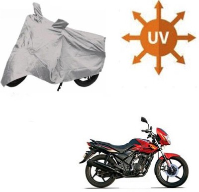 SRENTERPRISES Two Wheeler Cover for TVS(Flame DS 125, Silver)