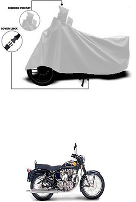 Billseye Two Wheeler Cover for Royal Enfield(Twin spark, Silver)
