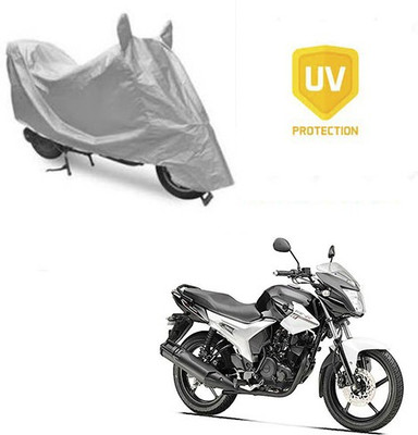 SRENTERPRISES Two Wheeler Cover for Yamaha(SZ R, Silver)