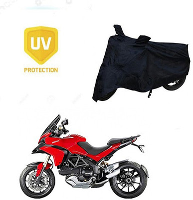 SRENTERPRISES Two Wheeler Cover for Ducati(Multistrada, Black)