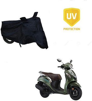 SRENTERPRISES Two Wheeler Cover for Yamaha(Fascino, Black)