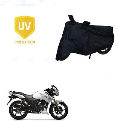 saanvi Waterproof Two Wheeler Cover for TVS(Apache RTR 180, Black)