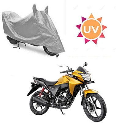 SRENTERPRISES Two Wheeler Cover for Honda(CB Twister, Silver)