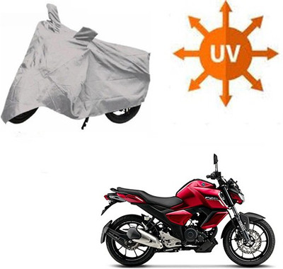 SRENTERPRISES Two Wheeler Cover for Yamaha(FZ-S, Silver)