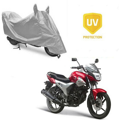 SRENTERPRISES Two Wheeler Cover for Yamaha(SZ X, Silver)