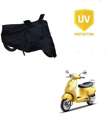 Mdstar Waterproof Two Wheeler Cover for Piaggio(Vespa SXL, Black)