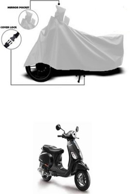 Royalrich Two Wheeler Cover for Piaggio(Piaggio Vespa, Silver)