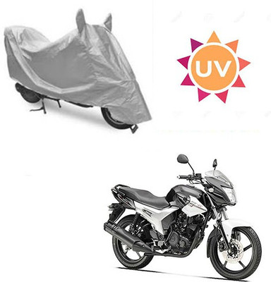 SRENTERPRISES Two Wheeler Cover for Yamaha(SZ R, Silver)