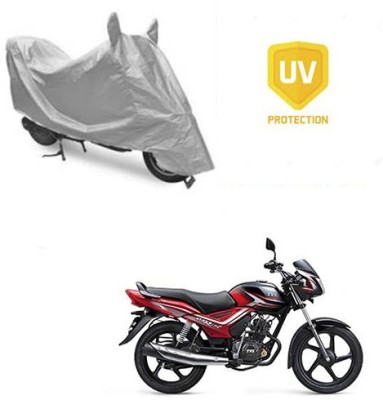 SRENTERPRISES Two Wheeler Cover for TVS(Star City, Silver)