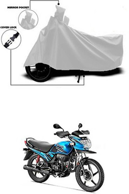 Royalrich Two Wheeler Cover for Hero(Passion Pro TR, Silver)