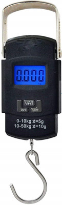 RTB Made in India Portable Hanging Luggage Weight Machine Weighing Scale,50 Kg Weighing Scale with big size Metal Hook (Black) (Digital Hanging Scale 50 KG), weight machine for luggage Weighing Scale(Black) RTB Made in India Portable Hanging Luggage Weight Machine Weighing Scale,50 Kg Weighing Scale with big size Metal Hook (Black) (Digital Hanging Scale 50 KG), weight machine for luggage Weighing Scale(Black)