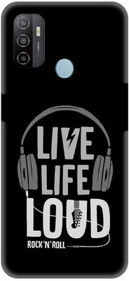 NDCOM Back Cover for OPPO A33 Live Life Loud Insipiration Typography Quotes Printed(Multicolor, Hard Case, Pack of: 1)