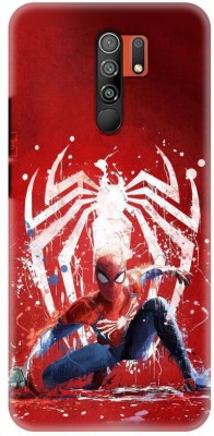 NDCOM Back Cover for POCO M2 Cool Spiderman With Spider Art In The Background Printed(Multicolor, Hard Case, Pack of: 1)