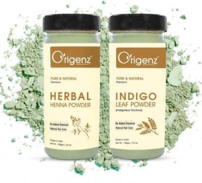 Origenz Indigo Powder and Herbal Henna Powder(200 g)