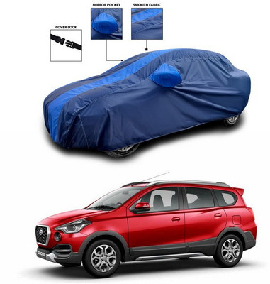 ANTHUB Car Cover For Datsun Go+ (With Mirror Pockets)(Blue)
