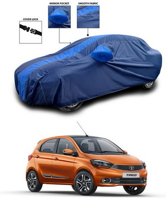 ANTHUB Car Cover For Tata Tiago (With Mirror Pockets)(Blue)