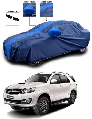 ANTHUB Car Cover For Toyota Fortuner Old (With Mirror Pockets)(Blue)