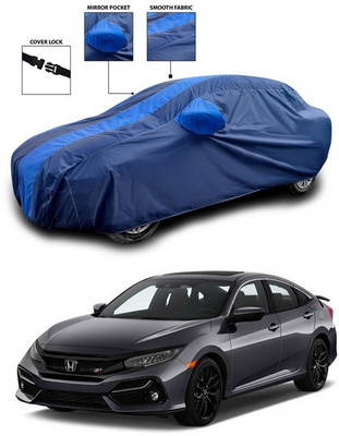 ANTHUB Car Cover For Honda Civic (With Mirror Pockets)(Blue)