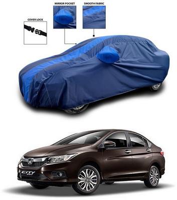 ANTHUB Car Cover For Honda City i-Dtec (With Mirror Pockets)(Blue)