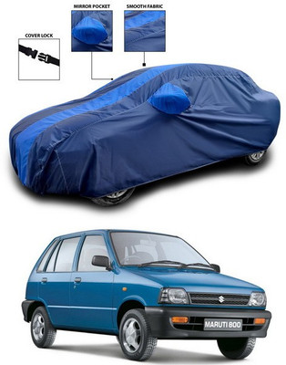 ANTHUB Car Cover For Maruti Suzuki 800 (With Mirror Pockets)(Blue)