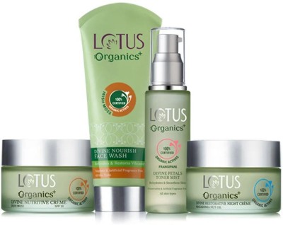 Lotus Organics+ Divine Youthful Radiant Skin Set(4 Items in the set)