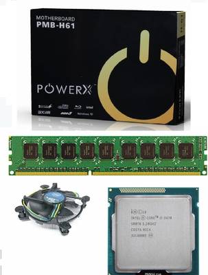 powerx Intel Core I5,H61 Motherboard 8GB RAM DDR3 Combo Motherboard