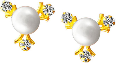 Sri Jagdamba Pearls Pearl Earrings Pearl Alloy Stud Earring