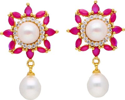 Sri Jagdamba Pearls Sri Jagdamba Pearls Glory Pearl Earrings Pearl Alloy Drops & Danglers