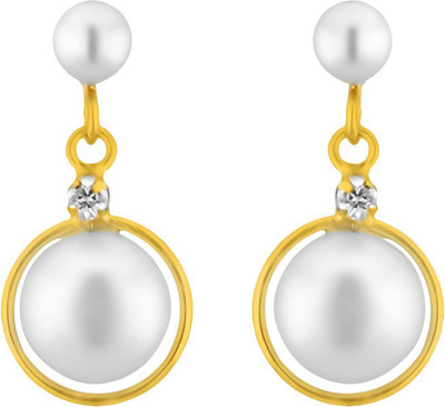 Sri Jagdamba Pearls Pearl Earrings Pearl Alloy Drops & Danglers
