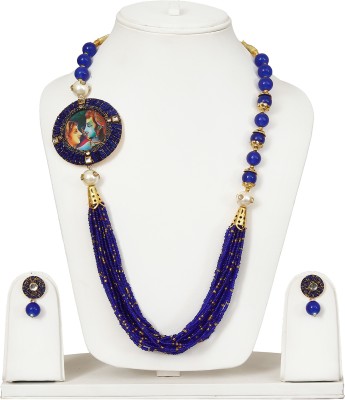 SHUBHAM JEWELLERS Alloy Gold-plated Blue Jewellery Set(Pack of 1)