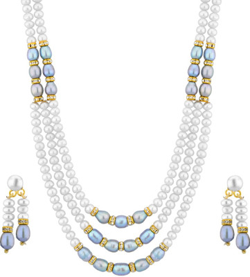 Sri Jagdamba Pearls Alloy Gold-plated Gold Jewellery Set(Pack of 1)