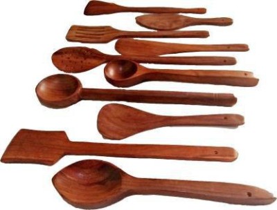 OnlineCraft ch2922 Kitchen Tool Set(Brown, Cooking Spoon, Ladle)