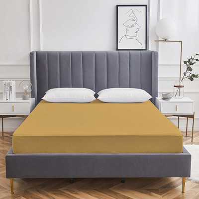 RELEIFE Fitted Single Size Stretchable, Waterproof Mattress Cover(Beige)
