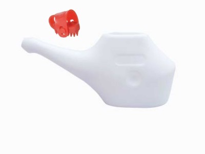 AROGYA Plastic Red, White Neti Pot(250 ml)