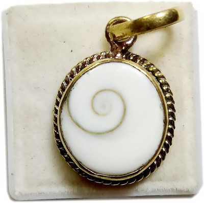 PRIYANSHU NAVRATN Natural Gomti Chakra Pandant 8.00 Carat Panchdhatu Gold Plated for Men and Women Gold-plated Stone Pendant