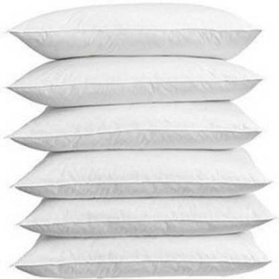 PALVIT Microfibre Abstract Sleeping Pillow Pack of 6(White)