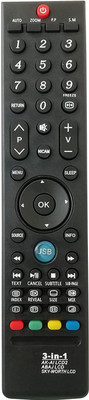 Akshita 3 in 1 TV Compatible For LED LCD TV Remote Control AKAI SKYWORTH ABAJ Remote Controller(Black)