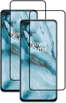 Fovtyline Edge To Edge Tempered Glass for OnePlus Nord(Pack of 2)