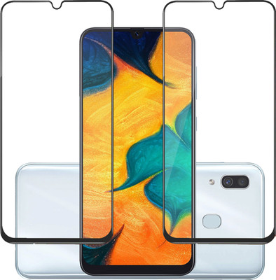 MobileBukket Edge To Edge Tempered Glass for Samsung Galaxy A30(Pack of 2)