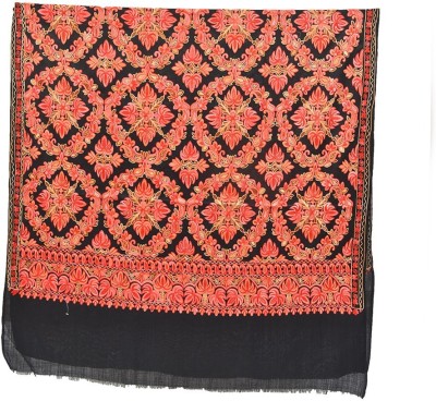 SUMEDH handcrafts Wool Embroidered Women Shawl(Multicolor)