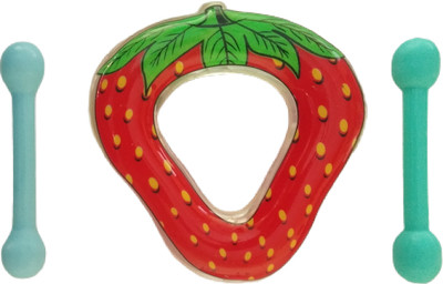 GREST Water Filled Soft BPA-Free Cooling Strawberry Shape Teether Teether(Multicolor)